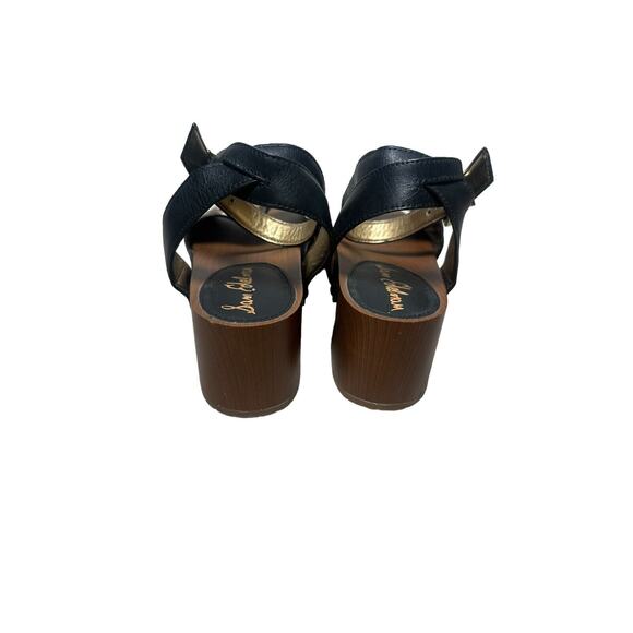 Sam Edelman Women’s Leopard Wood Platform Wedge Sandals Size 8 - Picture 7 of 10